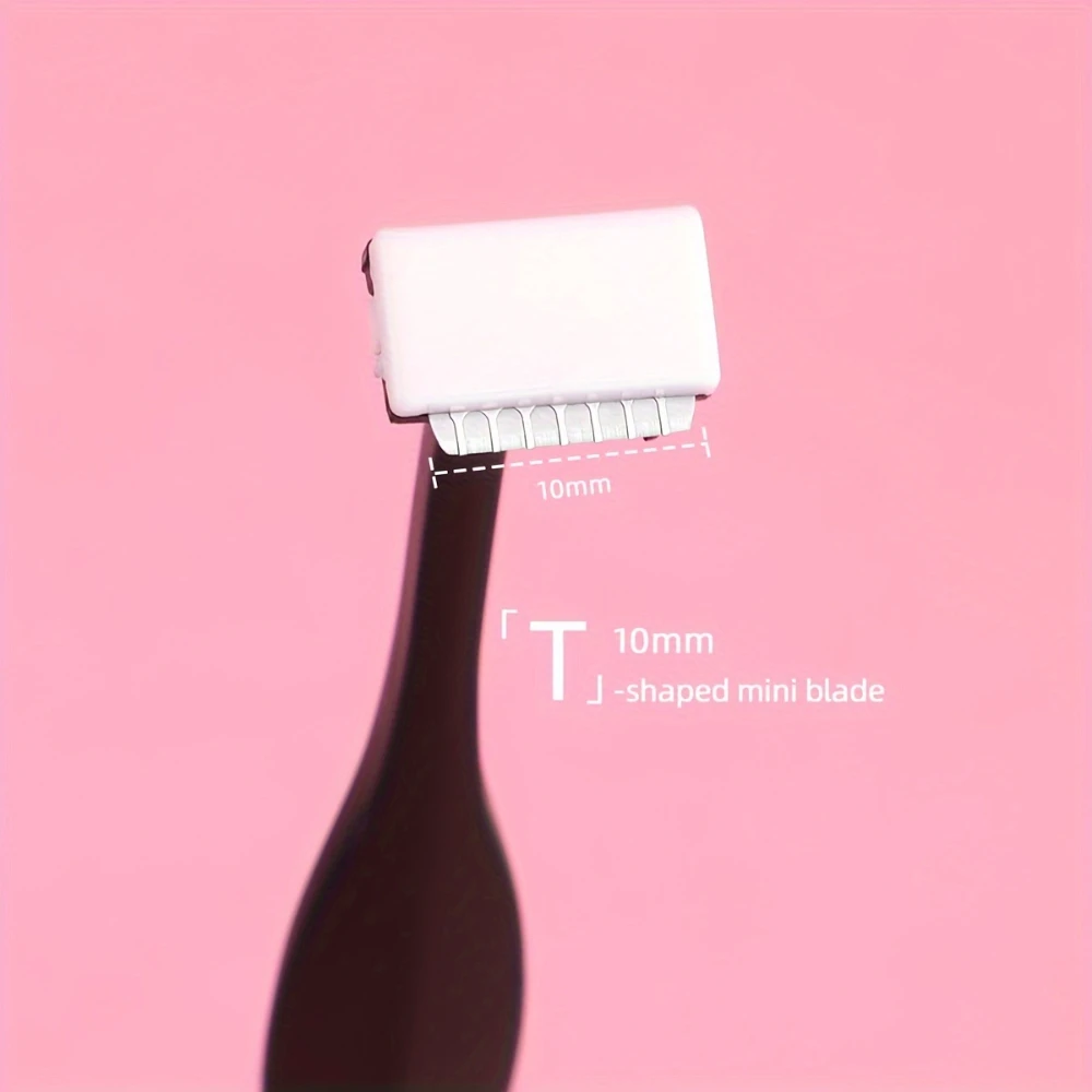 3-teiliges Augenbrauenrasierer-Set, T-förmiger Sicherheits-Augenbrauenrasierer aus Edelstahl, Augenbrauenformer und Rasierer mit Schutzhülle