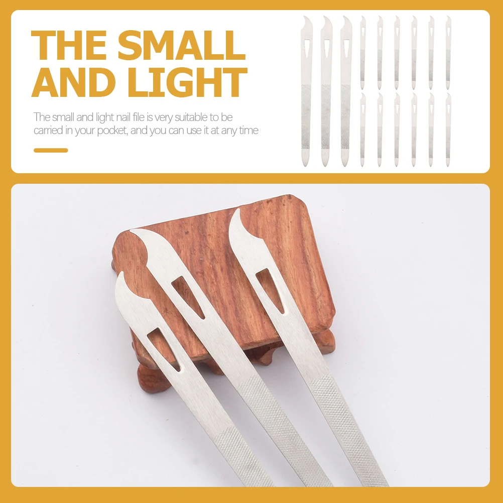 

15pcs Manicure Nail Files Metal Fingernail Polishing Tools for Art Salon Trimmers Household Alloy Files