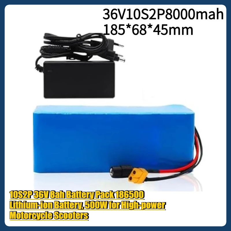 

10S2P 36V 8ah Battery Pack 186500 Lithium-ion Battery, 500W for High-power Motorcycle Scooters