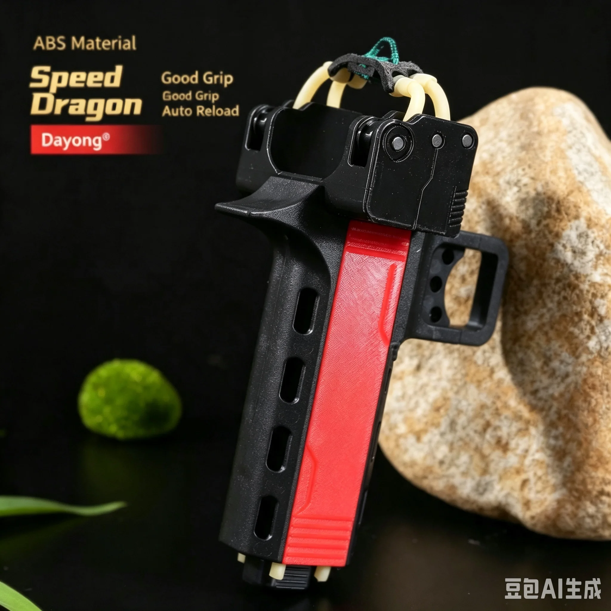 New Outdoor Portable Printing of Hard Plastic and Iron Synthesis Automatic Loading Rapid Fire Launch Toy Camping Hunting Tool