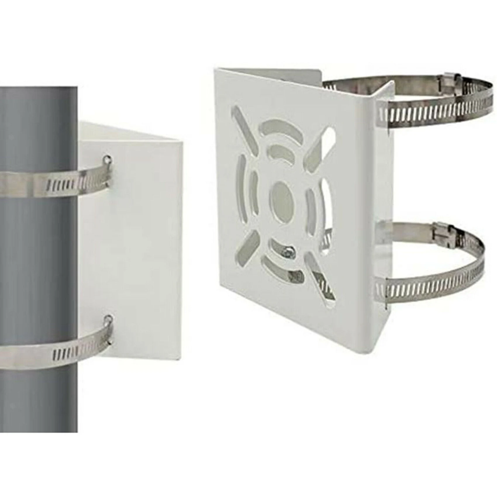 

2X Universal Vertical Pole Mount Adapter, With 4 Loops, Wall Mounting Loop Bracket