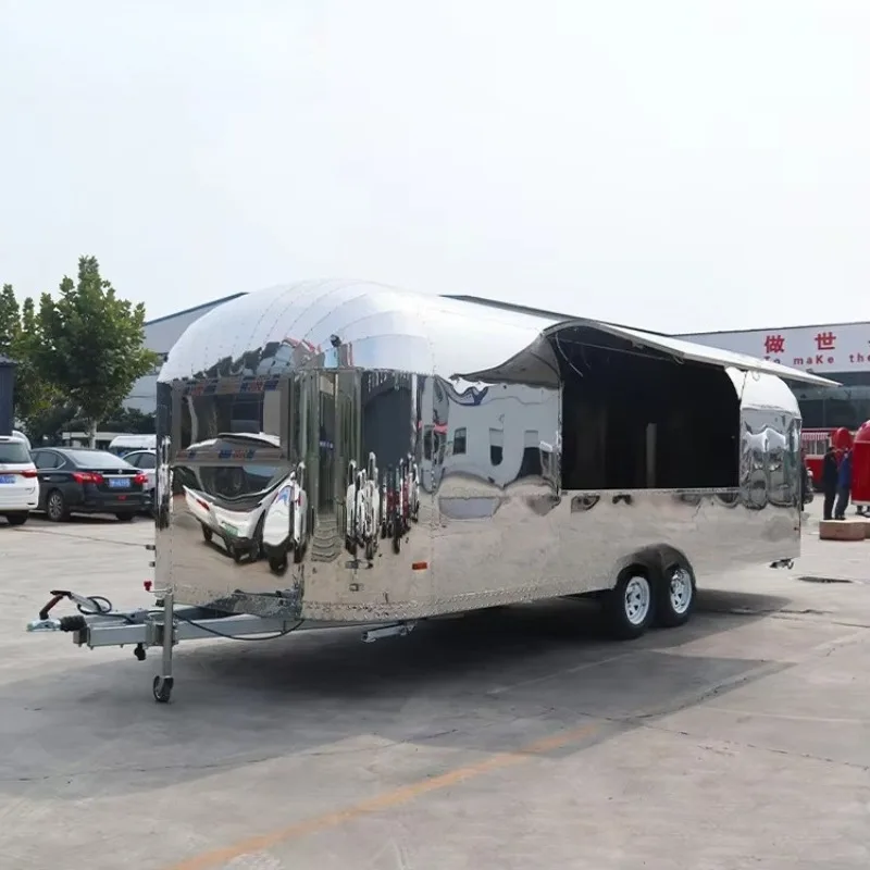 Mobile Catering Trailer Portable Food Truck Cart Commercial Fast Food Kiosk Street Food Equipment