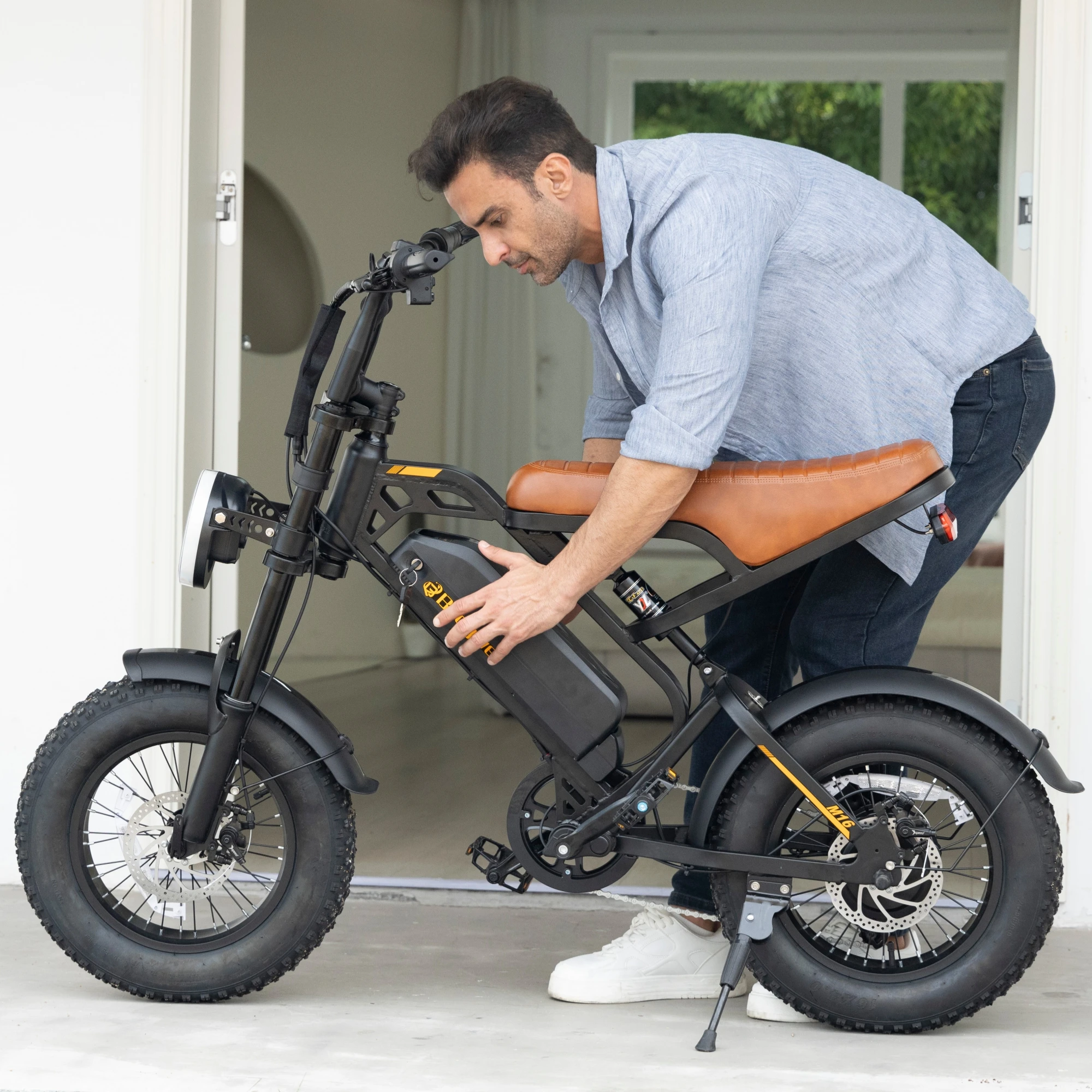Image of 16 Zoll x 4,0 Fat Tire E-Bike Offroad – Bodywel M16 E-Bike 48V 13Ah herausnehmbarer Akku CE-zertifiziertes Erwachsenen-Elektrofahrrad EU-Lagerbestand