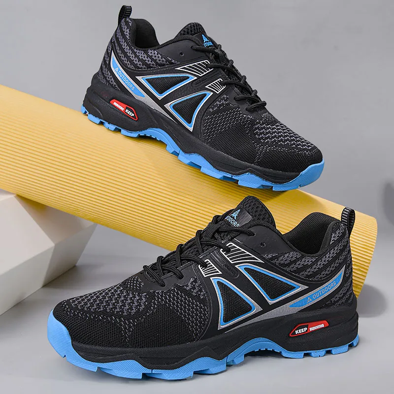 

Men's Hiking Shoes Breathable Lace-up Outdoor Non-slip Climbing Camping Sports Shoes Casual Trendy Walking Running Sneaker