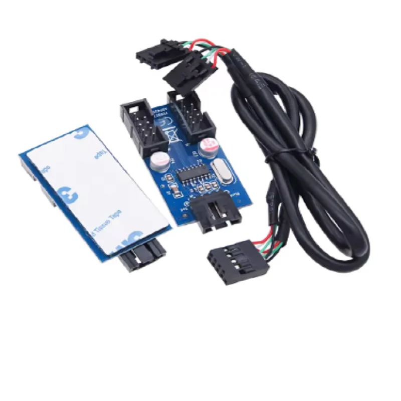 9Pin USB Splitter 1 to 2 Extension Cable Adapter Motherboard USB Female Interface Header Splitter 9Pin 1 to 4 USB HUB Connectors