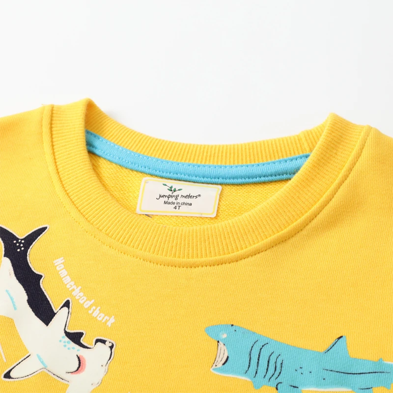 TUONXYE Boys Long Sleeve Sweatshirts Cartoon Luminous Shark Dinosaur Knitting Breathable Soft Cotton Children Top Clothes