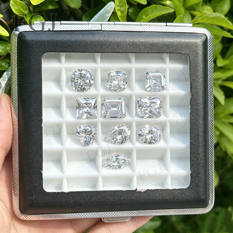 0,5ct-5ct Lose Weiße Kubische Zirkonia Steine 10 Verschiedene Schliffe 5A Qualität CZ Edelstein-Set für Schmuckherstellung Ring Halskette Großhandelspreis – Detail 3