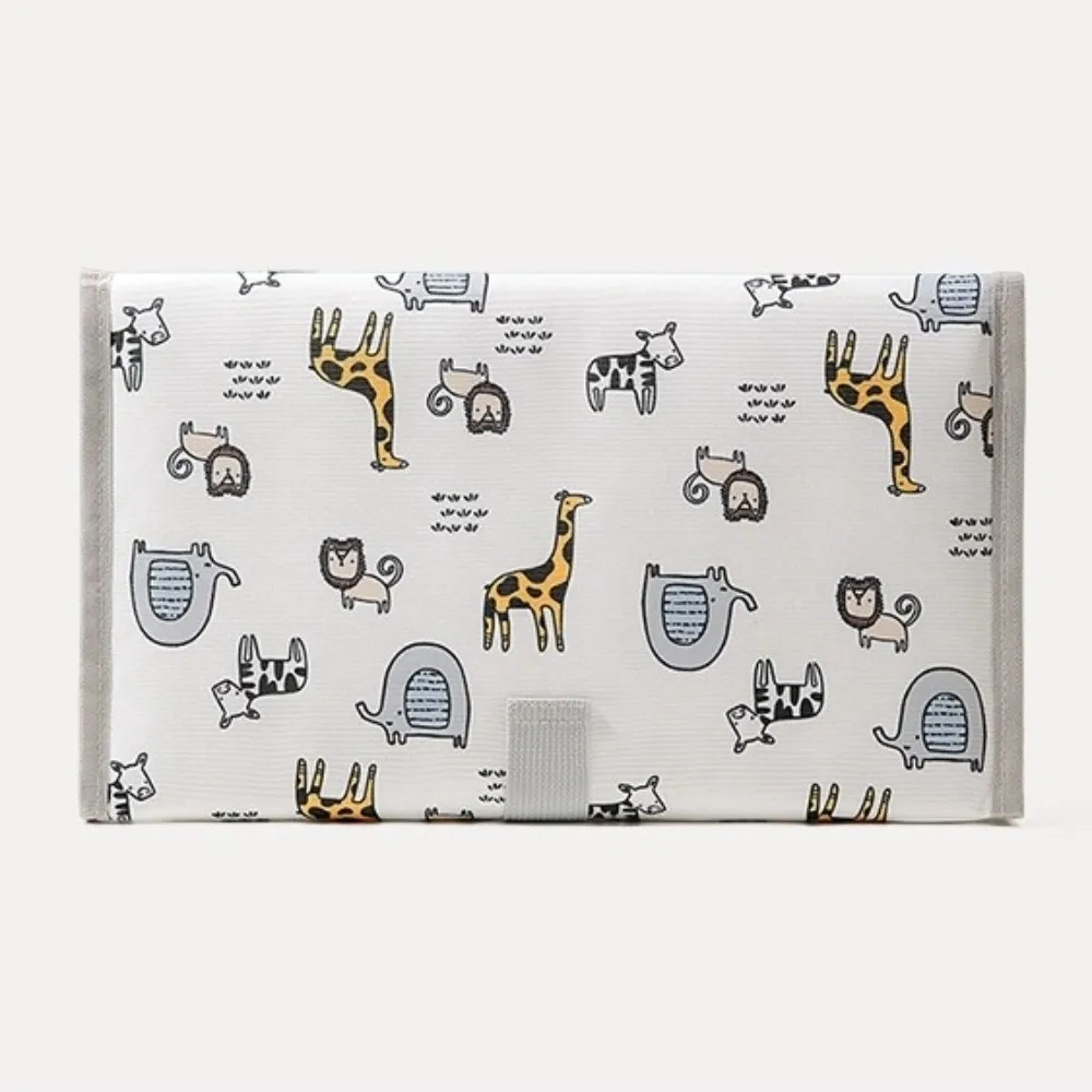Portable Foldable Diaper Changing Mat Cartoon Print Waterproof Diaper Changing Pad Quick Drying Portable Changing Pad Newborns