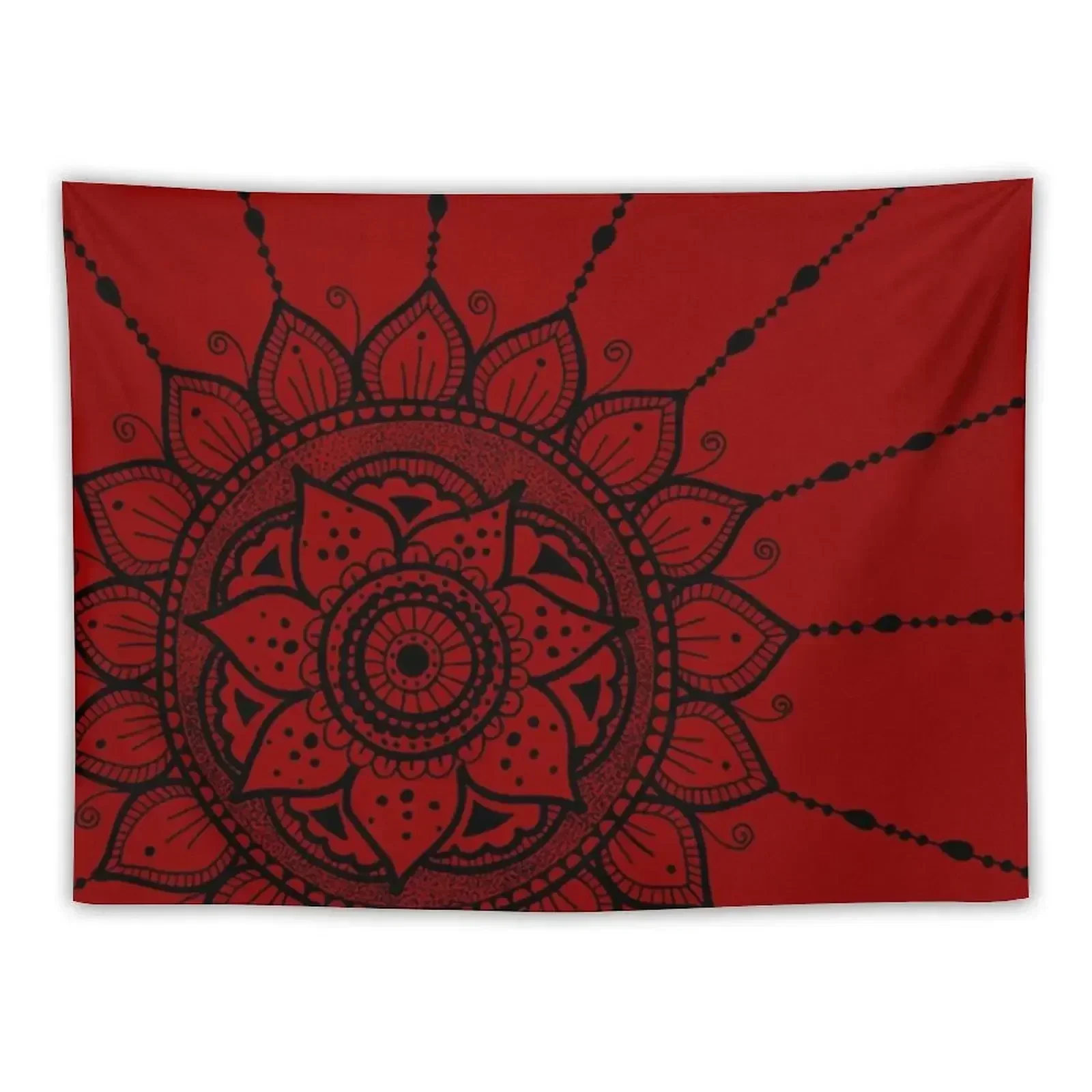 

Black and Red Mandala Tapestry Decoration Pictures Room Wall For Bedroom Tapestry