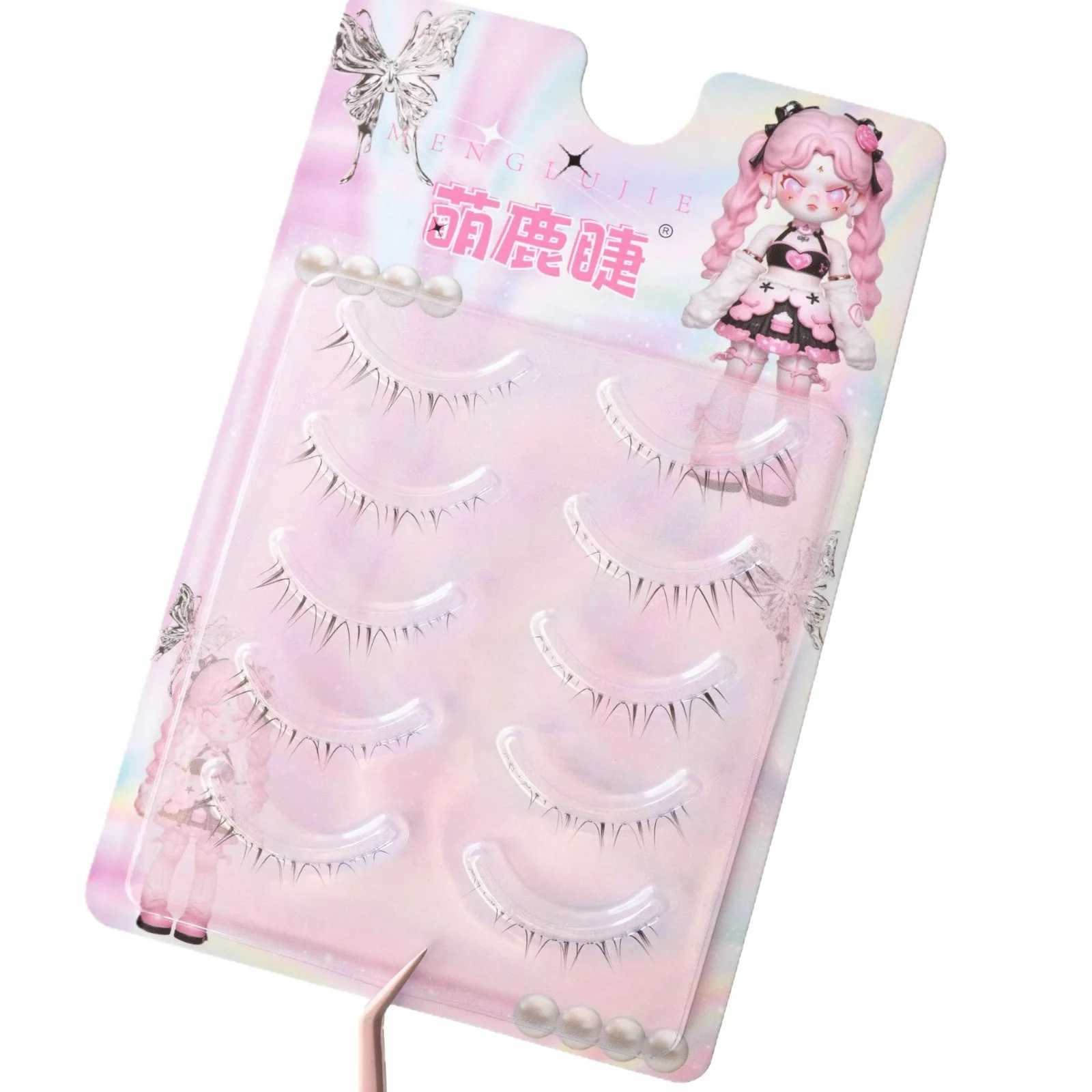 Manga Cross Lower False Eyelashes full strips Long Dense under Lashes with C-Curl for Daily Wear and Cosplay makeup