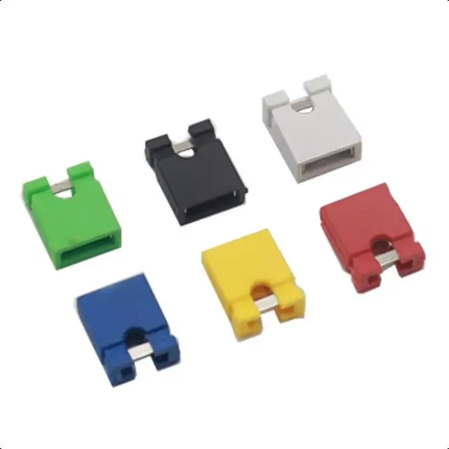 【200-50PCS】Pitch jumper shorted cap & Headers & Wire Housings 2.54MM SHUNT Black yellow white green red blue