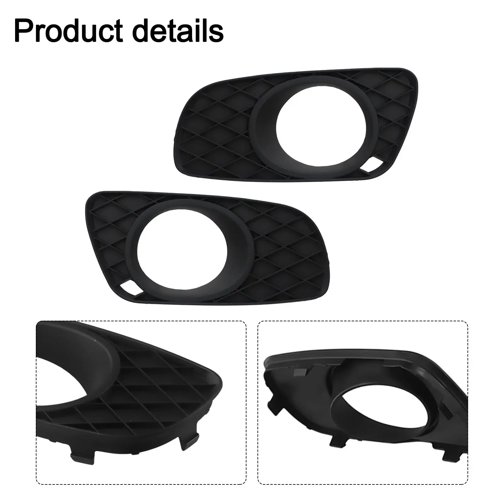 

For Smart Car Models Fog Lamp Cover Fog Light Cover Replacement Parts Anti-corrosion High-quality Materials Non-deformation