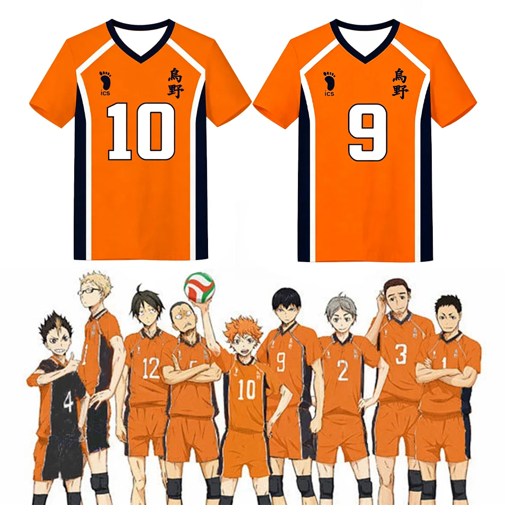 Shoyo Hinata and Kageyama Tobio Cosplay Costume Mesh Jersey Haikyuu!!Volleyball Anime Uniform Sportswear Unisex Loose Y2K Tops
