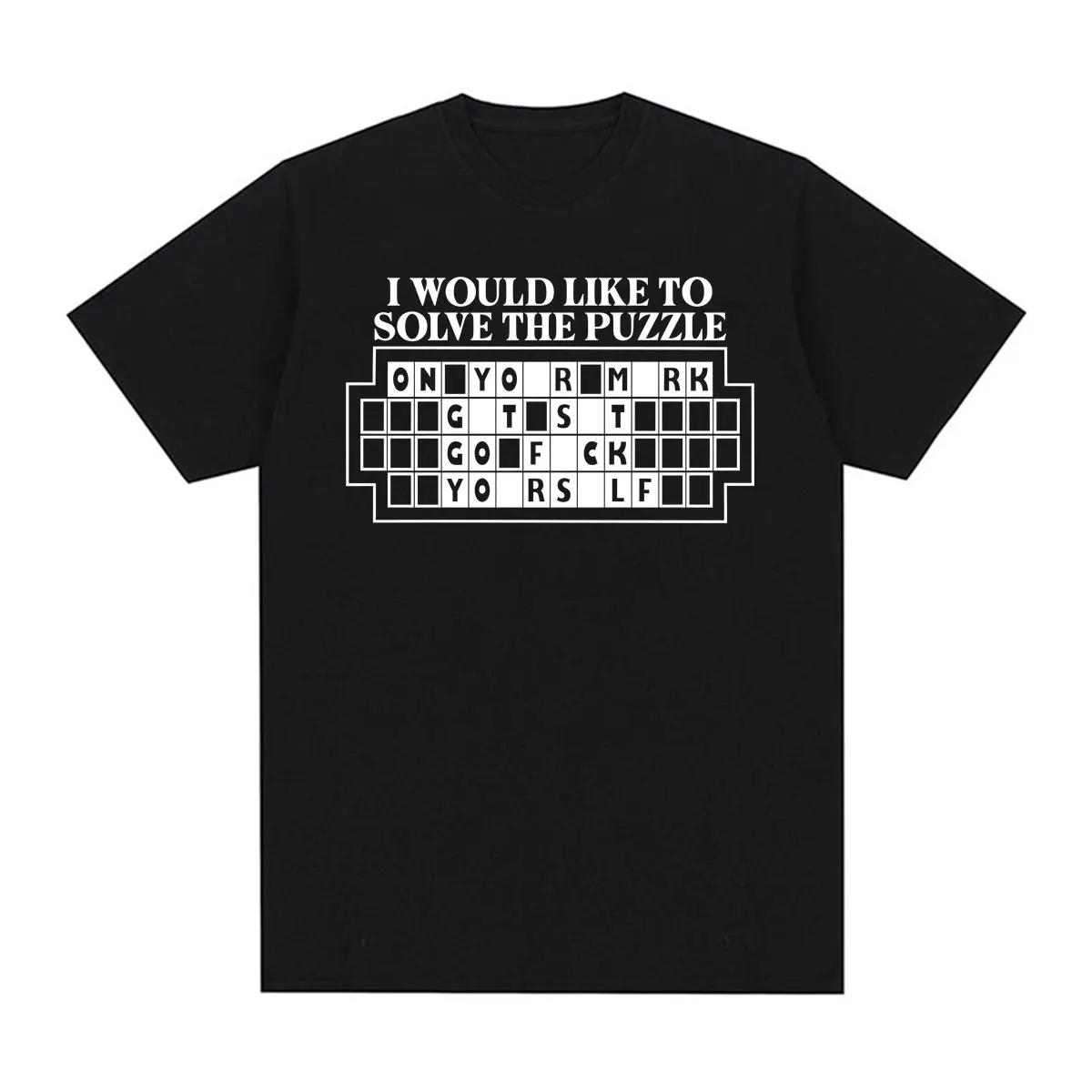 Funny Wheel of Fortune SVG PNG: on Your Mark Get Set Go T-shirt Men Women Fashion Summer T-shirts 100% Cotton Streetwear T Shirt