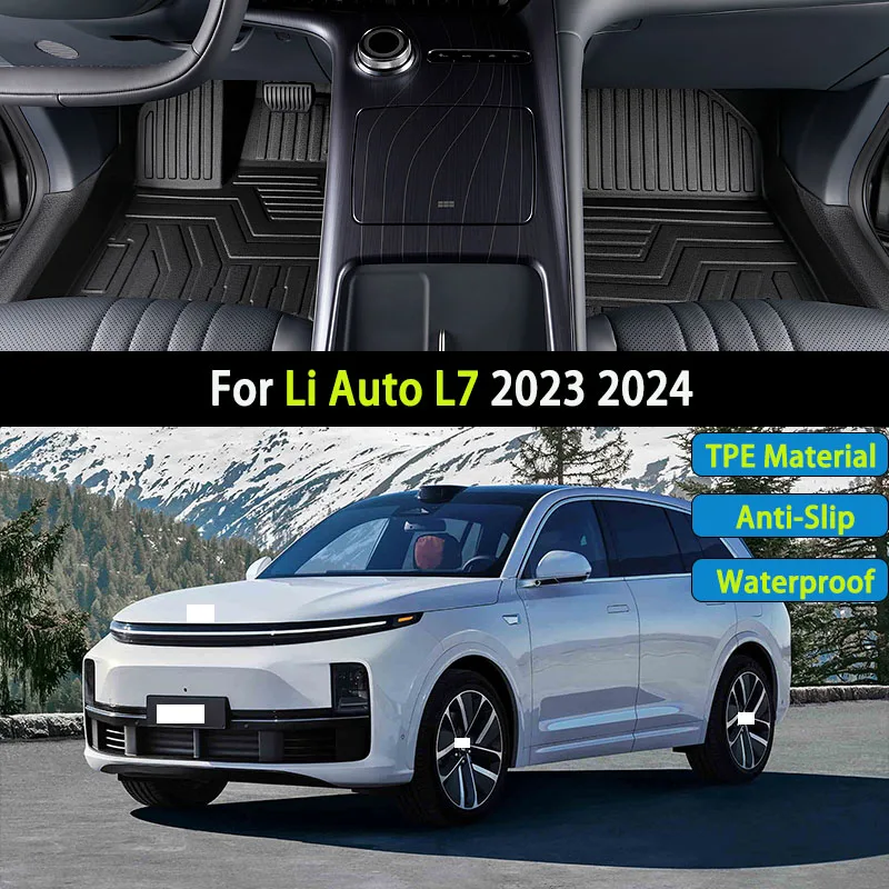 

TPE Car Floor Mat For Li Auto L7 For Lixiang L7 2023 2024 Luxury Waterproof Carpet Foot Full Car Mat Pad Cover Accessories