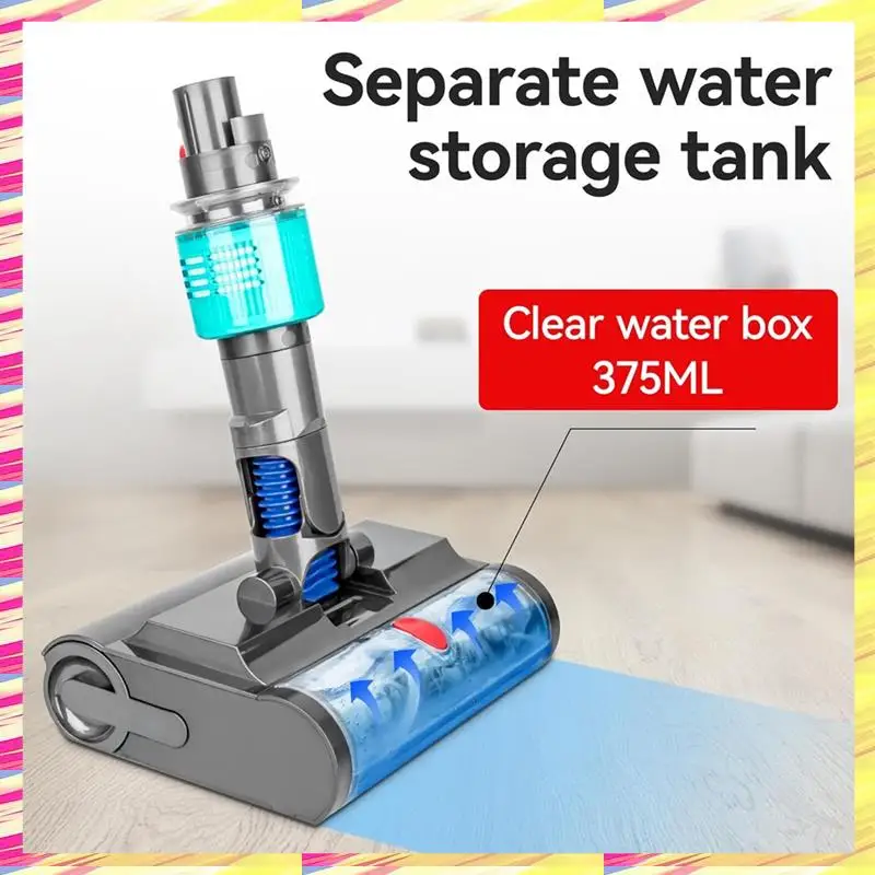 

ABJJ Electric Wet Dry Mopping Head Spare Parts For Dyson V7 V8 V10 V11 V15 Vacuum Cleaning Roller Brush For Hard Floors And Area