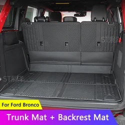 TAJIAN Car Trunk Mat Backrest Mat Rear Trunk Cushion Seat Backrest Cushion TPE Wear-resistant Interior For Ford Bronco