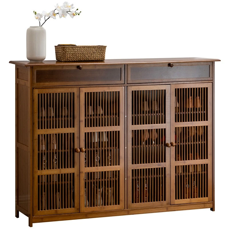 

Полка для обуви, новинка 2025 года, простой дверной проем, домашний, красивый, многослойный, большой емкости, пылезащитный, для хранения, бамбуковый шкаф для обуви