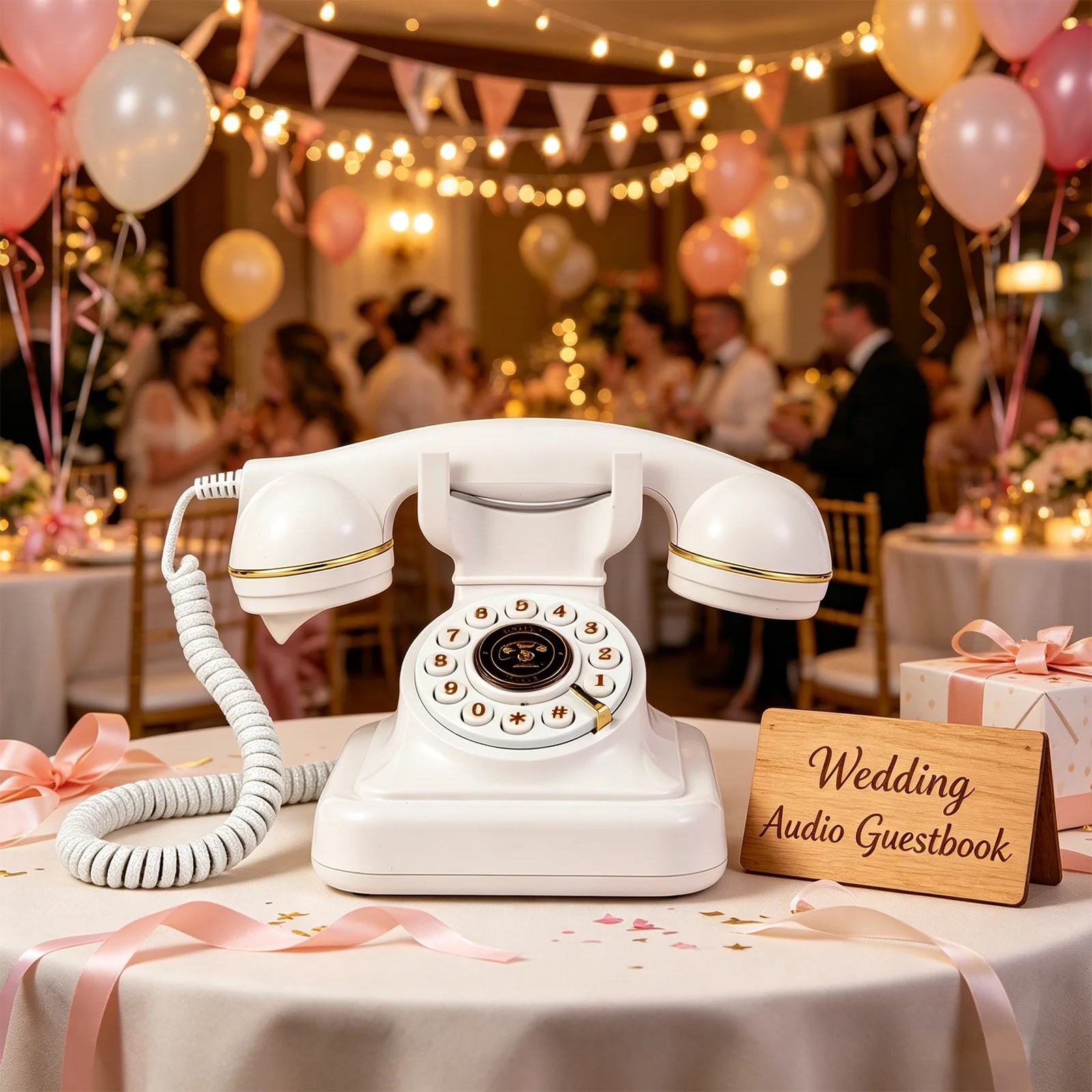 Audio message book phone wedding guest voice blessing message book banquet voice check-in message phone birthday party celebrati