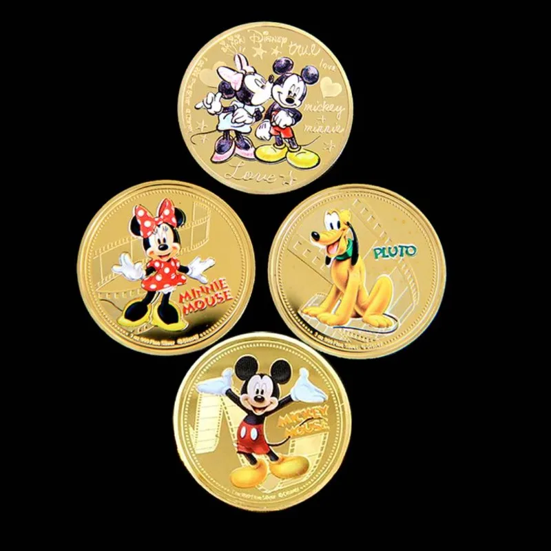 New cartoon character Mickey commemorative medal Donald duck Gao Fei Daisy Minnie Wishing reward collection craft gift wholesale