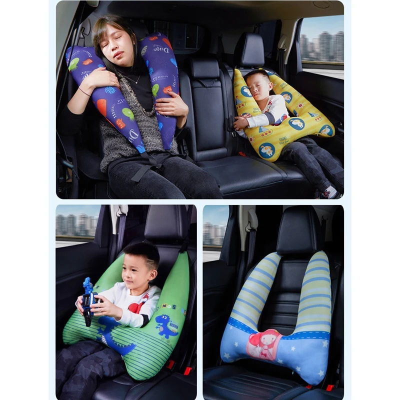 Car Seat Belts Kid Cushion Cartoons Protect Neck Safety Children Traveling Pillow In-Car Supplies