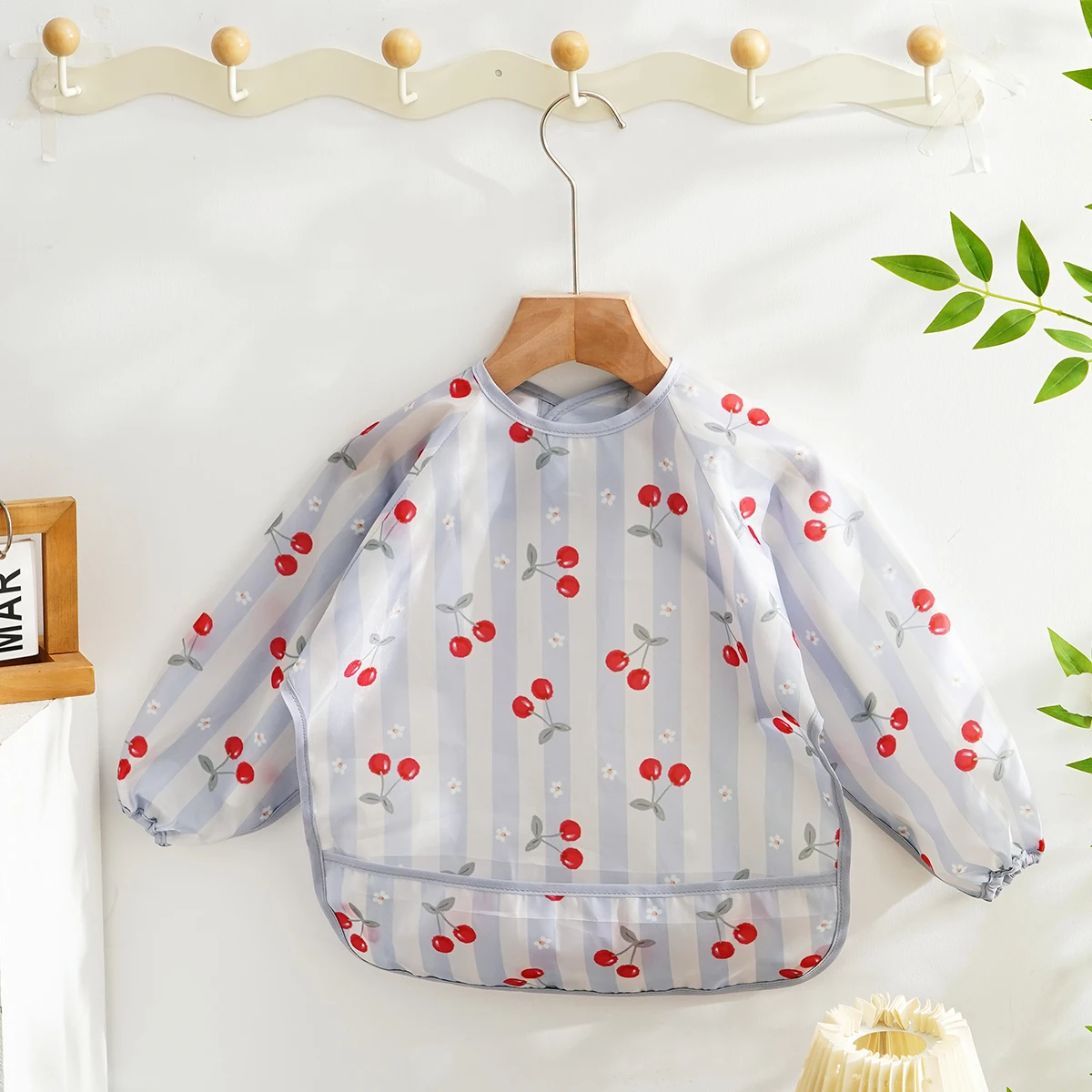 

Kangobaby #My Soft Life#Waterproof Baby Long Sleeve Feeding Bib Fashion Full Body Cover