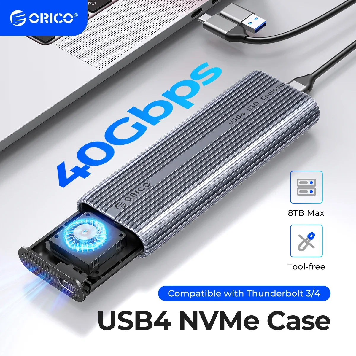ORICO 40 Гбит/с M.2 NVMe SSD корпус