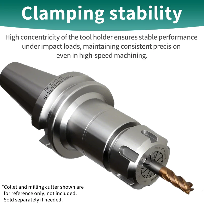 DuoMartap BT30 BT40 ER11 ER16 ER20 ER25 ER32 ER40 Collet Chuck High Precision G6.3 Balanced CNC Tool Holder for Milling Drilling