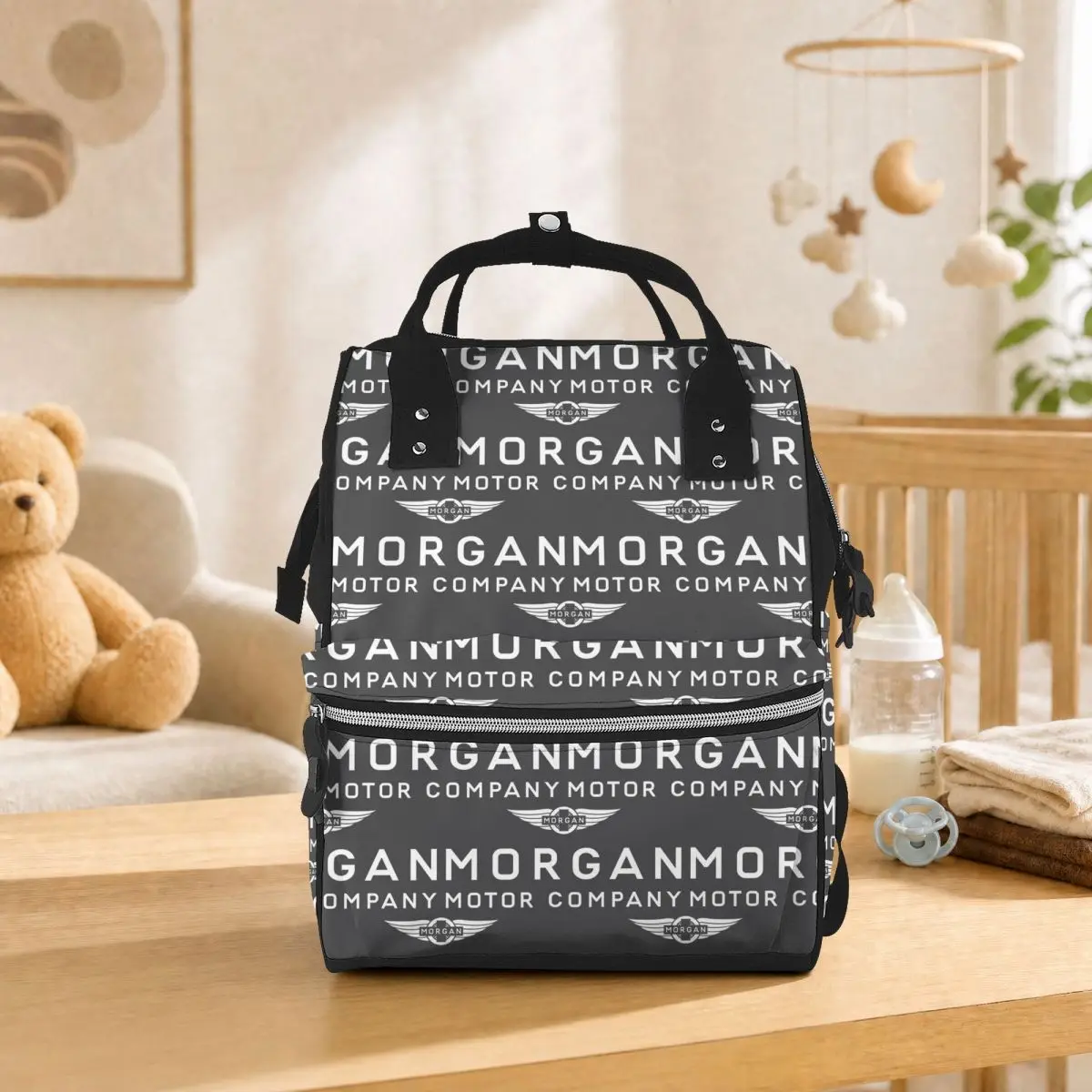 Morgan Motor Car Company Student Backpack School Bag Hiking Travel Daypack for Men Women Bookbag Shoulder Bags