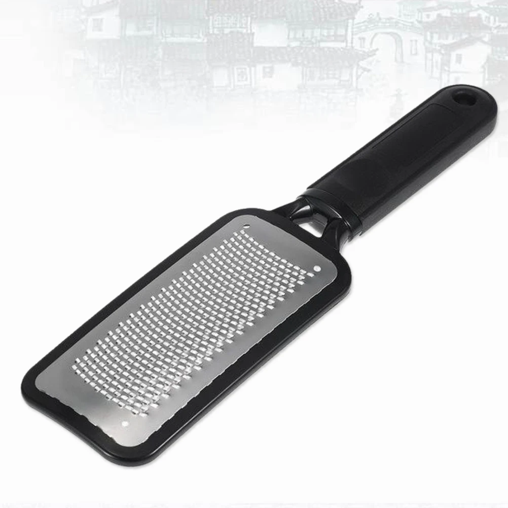 Dubbelzijdig roestvrijstalen voet eeltvijl Zwart pedicurehulpmiddel voor het verwijderen van dode huidcellen Eelt voetverzorging verwijderaar