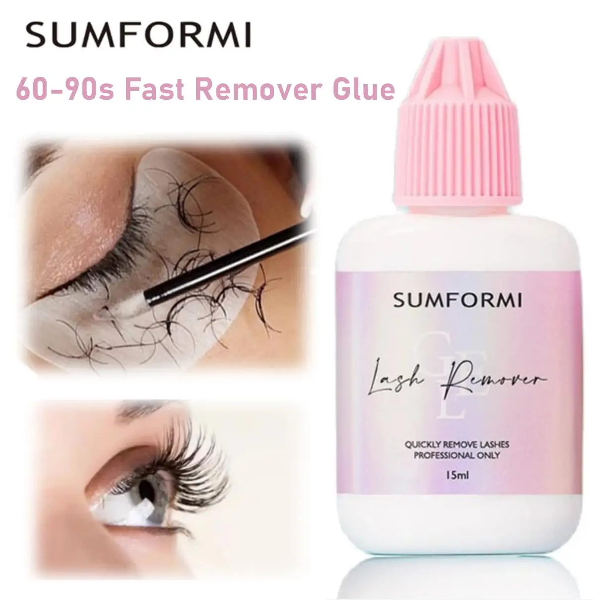 

15ml Eyelash Adhesive Removing Gel Fast Cleaning 60-90s Remover Glue for Eyelash Extension Clean Dust No Irritation Sumformi