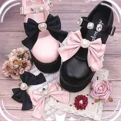 Orecchino 1 muslimheart Boot Charm Pink Object Bows for Shoes Flower Shoe Clip Y2k Lolita accessori per donna scarpa gioielli fibbia