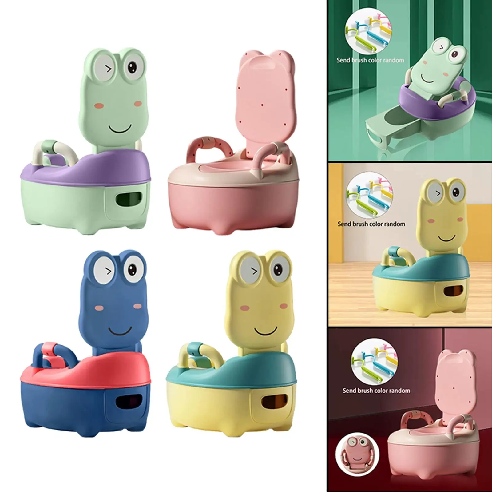 مقعد مرحاض الطفل حاوية مبولة قابلة للإزالة مع مقابض مع تنظيف عشوائي #3