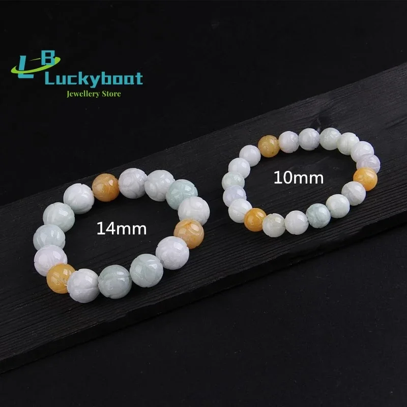 

Myanmar Emerald Carving Lotus Bracelet A- Grade Emerald Mine Wood Emerald Brave Bracelet Men and Women Lucky Bracelet