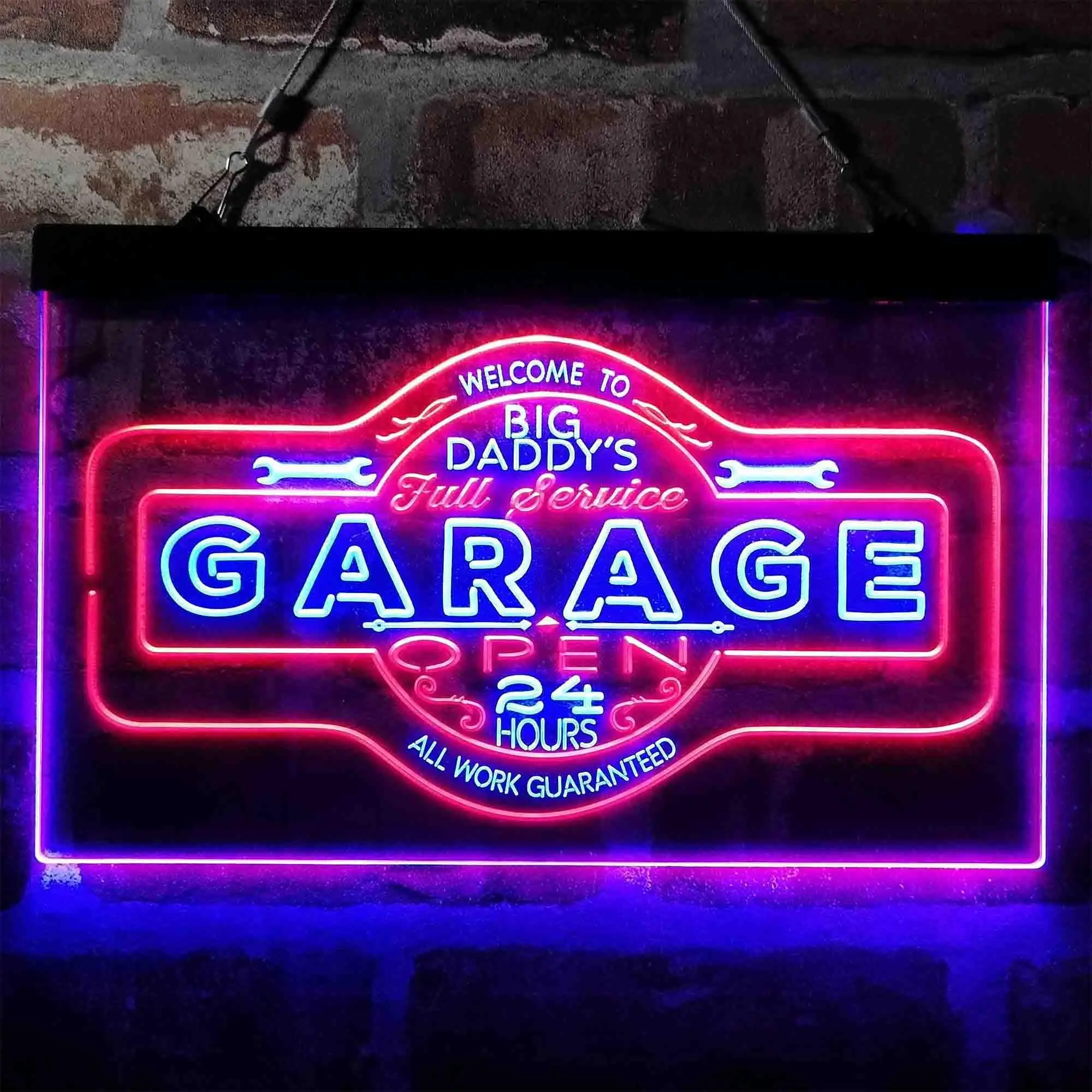 

Big Daddy Garage 7 Days 24 Hours Dual Color Led Neon Sign st6-i3985
