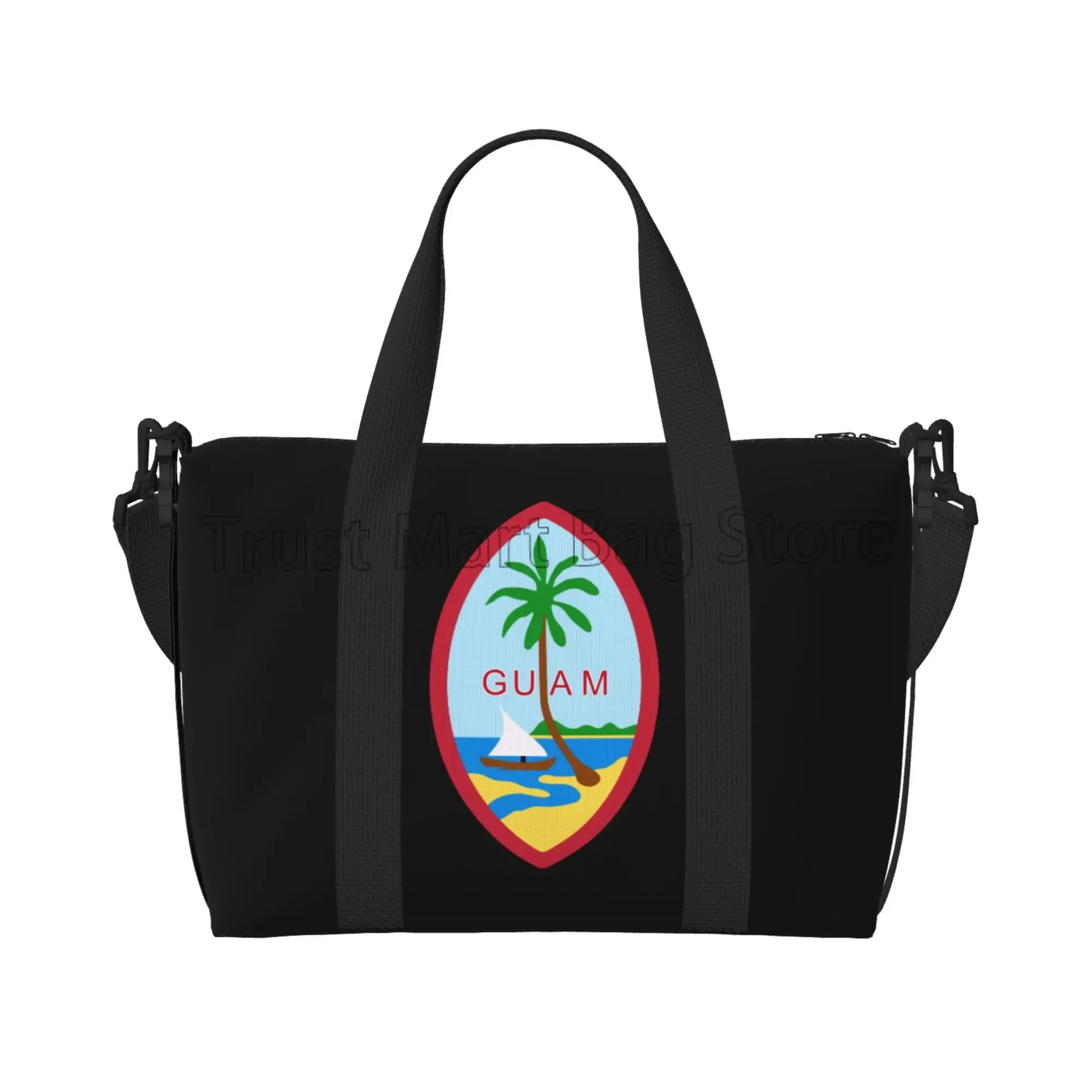 

Дорожные спортивные сумки с принтом флага Гуама, унисекс, повседневная сумка для тренировок, портативная водонепроницаемая сумка-тоут, ночная сумка для выходных