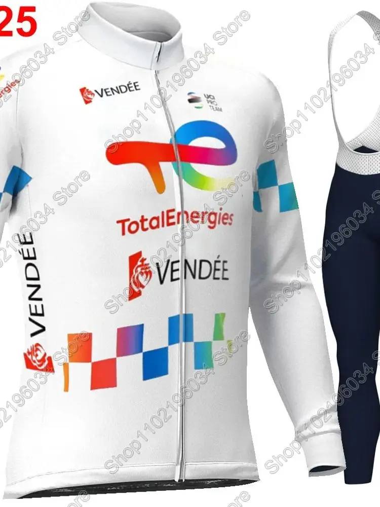 AliExpress NONE Total Energies 2025 Team Cycling Jersey Set Summer Winter Clothing Suit Long Sleeve MTB Bike Road Pants Bib Ciclismo