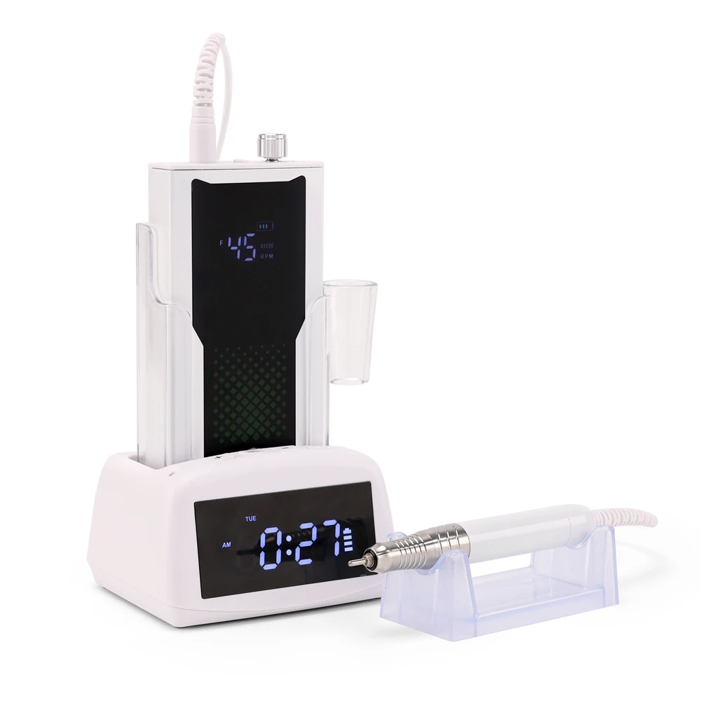 85W Nieuwe Europese Stijl Duurzaam Aluminium 45000 Rpm Borstelloze Hoge Snelheid Stille Oplaadbare Nagelboormachine Boren Efile