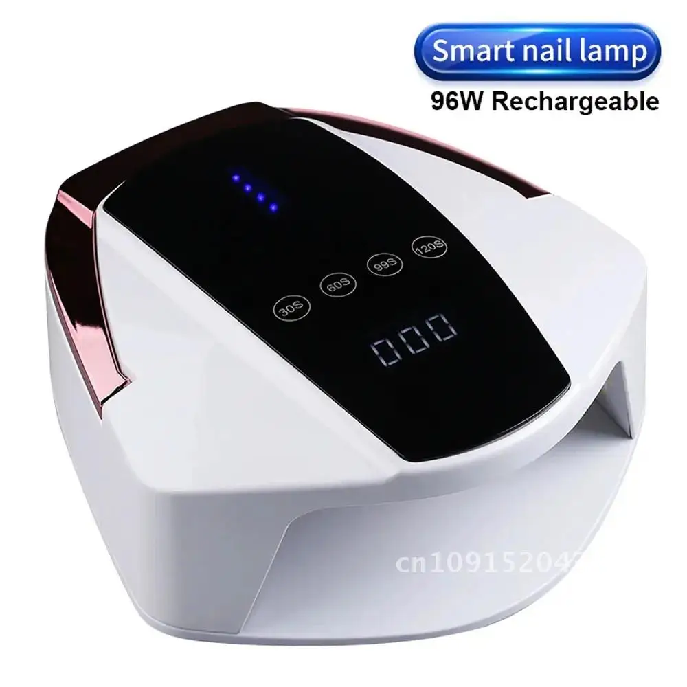 S90plus Rechargeable Nail UV Lamp 96W Nail Oven Wireless Pedicure Manicure Dryer LED Phototherapy Light Cordless LED Nail Lamp