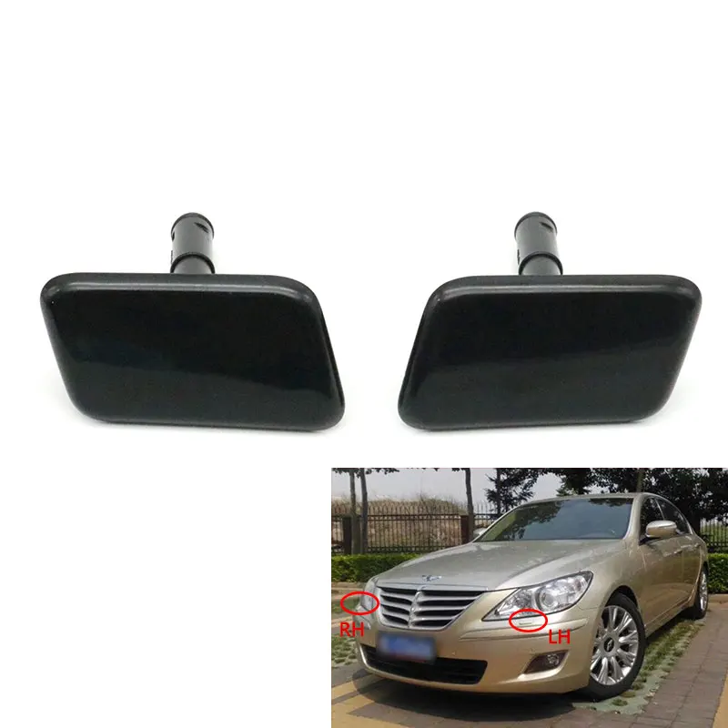 For Hyundai Genesis ROHENS Headlamp Headlight Washer Nozzle Jet Cover Cleaning Cap 2008-2011