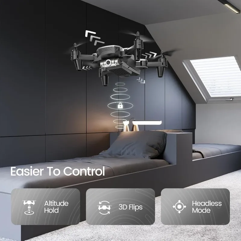 D20 Mini للأطفال مع كاميرا 720P HD FPV ألعاب التحكم عن بعد هدايا للأولاد والبنات مع عقد الارتفاع ووضع مقطوعة الرأس #4