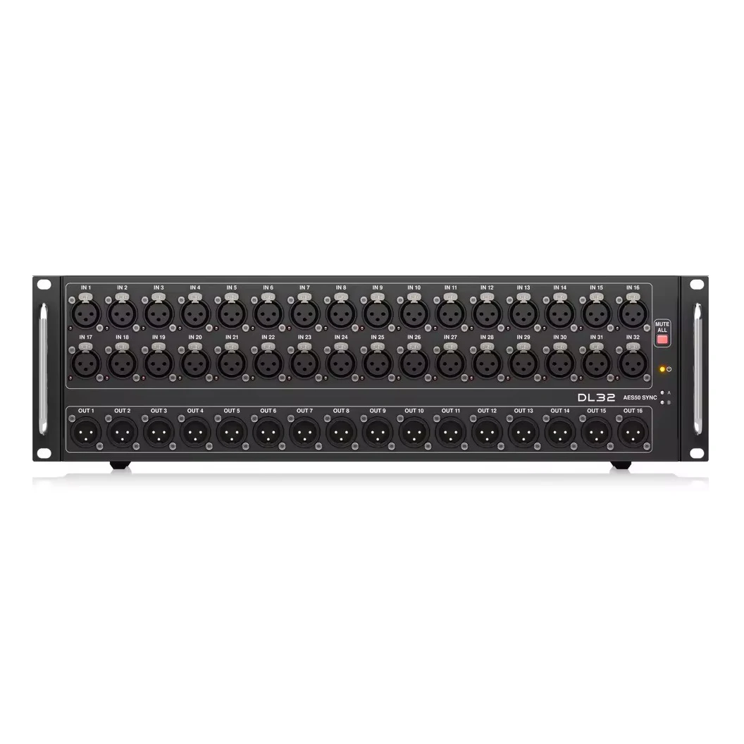 DL32 Stage Box Digital Mixer with 32 Input 16 Outputs with 32 Microphone Preamplifier Ultranet and Adat Inpterface for Singing
