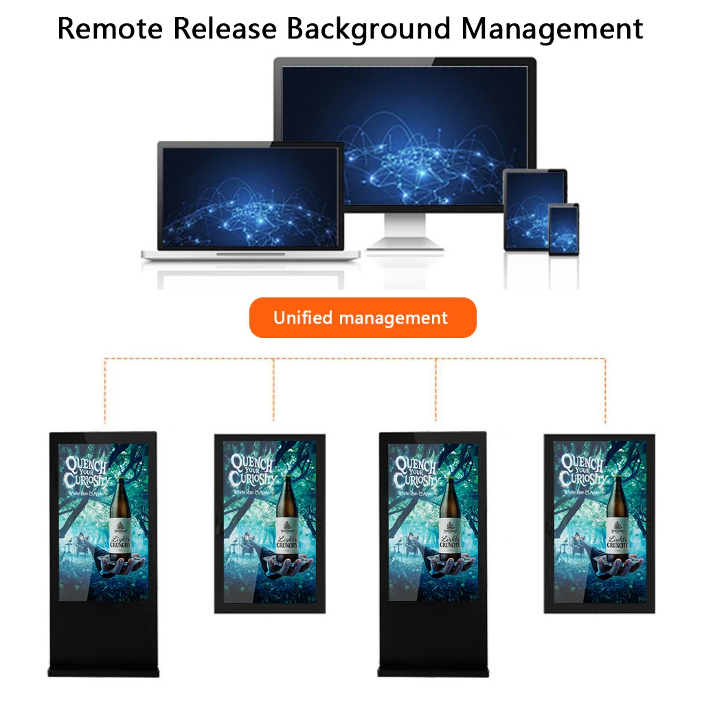 Waterproof LCD Digital Signage and Display Advertising Screen  Outdoor High Definition High Brightness