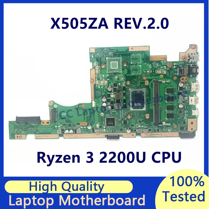 

X505ZA REV.2.0 Mainboard For Asus Laptop Motherboard High Quality W/AMD Ryzen 3 2200U CPU RAM 4GB 100% Fully Tested Working Well