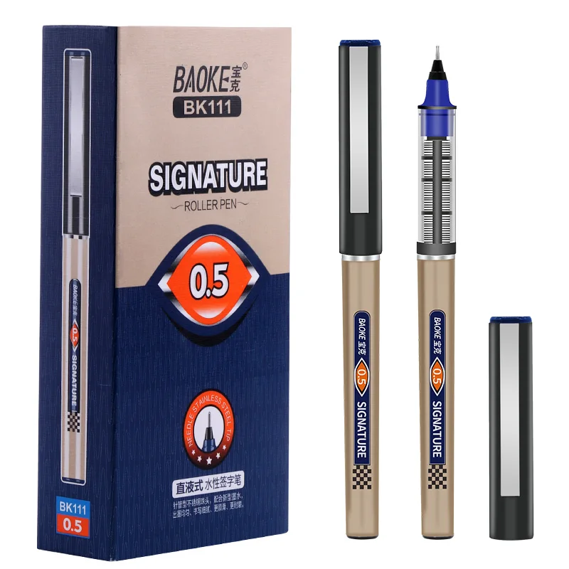 BAOKE BK111 0.5mm Liquid Signature Roller Pen 12pcs