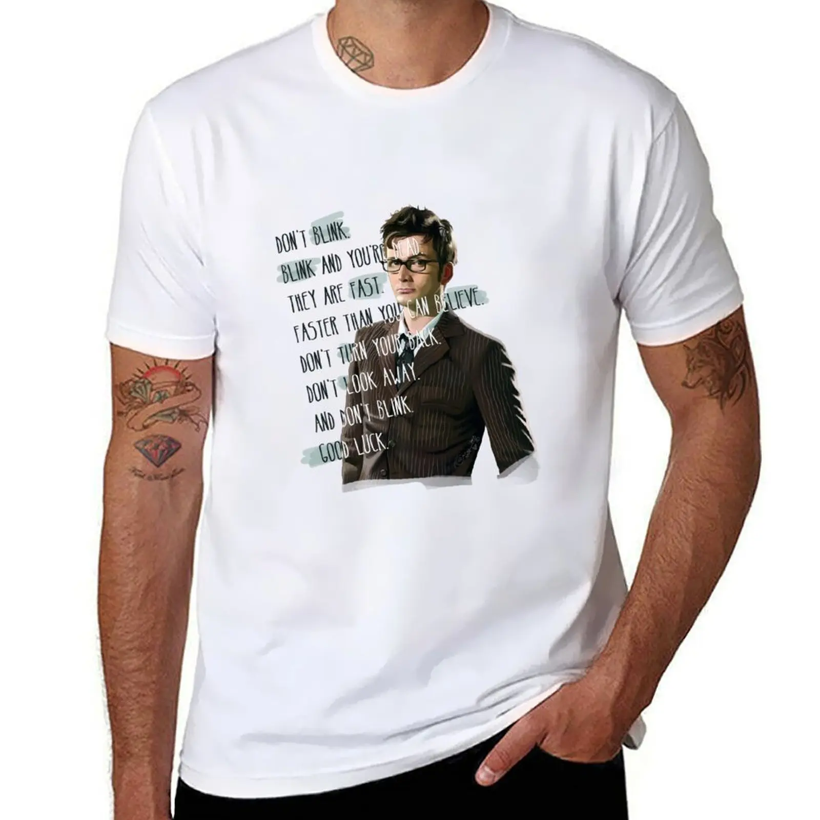 

DON'T BLINK!! T-Shirt man t shirts high quality luxury brand funny t shirts cotton T-Shirt