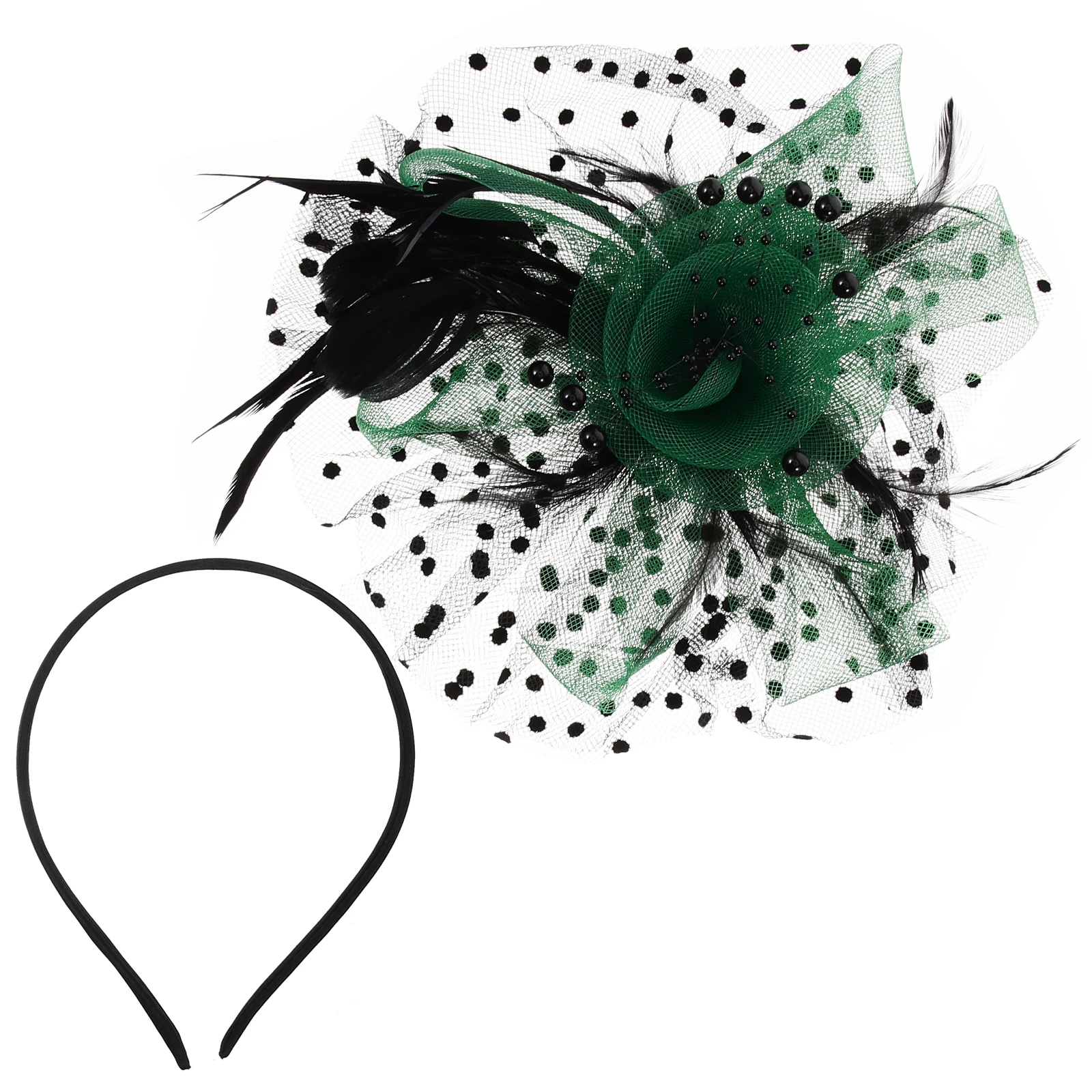 

Color-blocked Mesh Bridal Fascinator for Bride Wedding Hat Wedding Tea Party Women Fascinators For Women Headdress Banquet