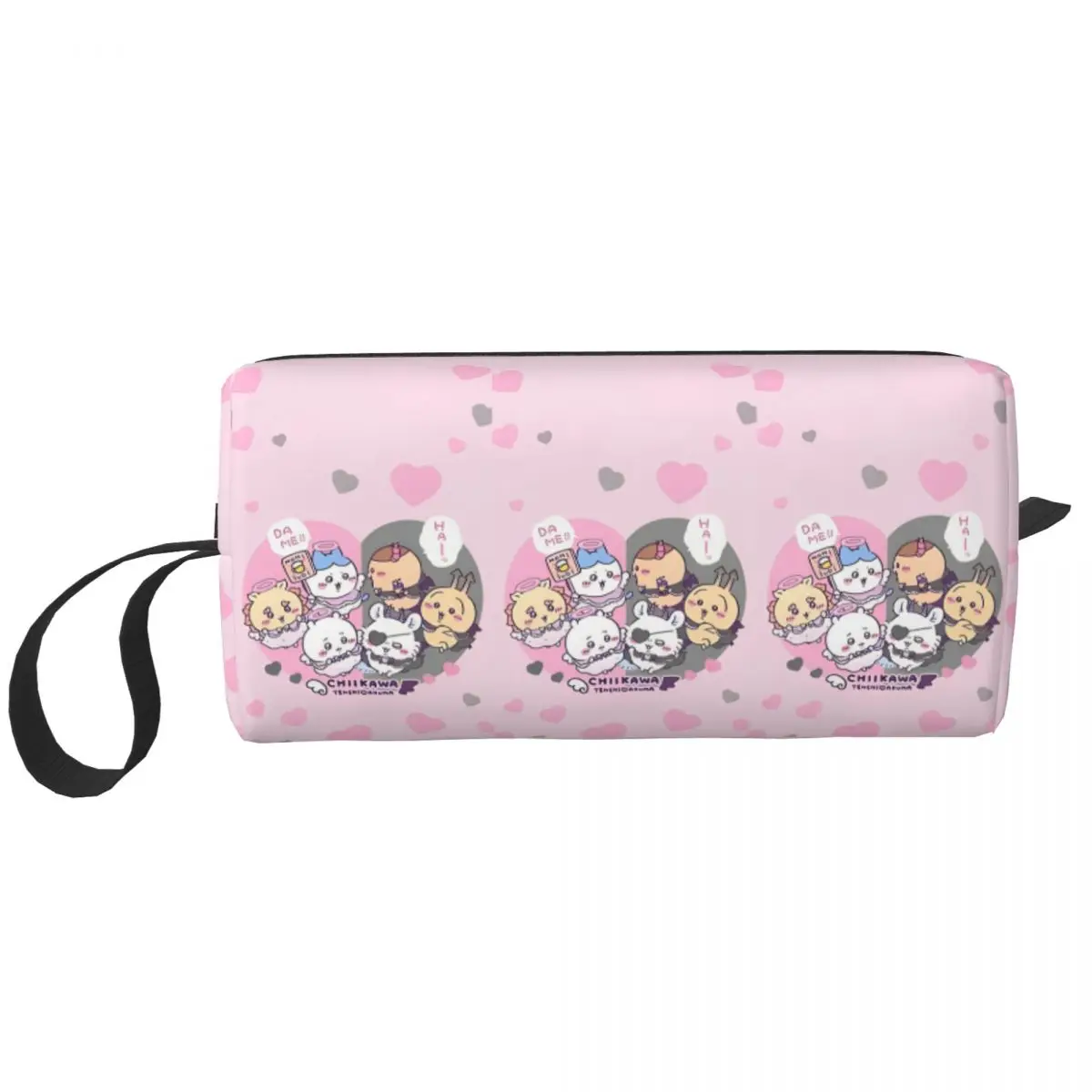 Süße Chiikawa Kawaii Cartoon Make-up-Taschen Hachiware Usagi Kosmetiktasche mit großem Fassungsvermögen, trendige Outdoor-Tasche für die Aufbewahrung von Geldbörsen