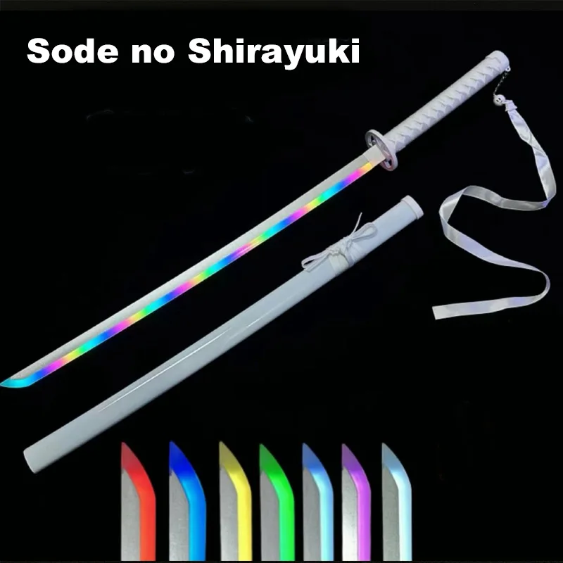 Gradiënt Lightsaber BLEACH Katana Sode no Shirayuki Anime Cosplay Props Acht kleuren om vrij te schakelen met riem en zwaardstandaard