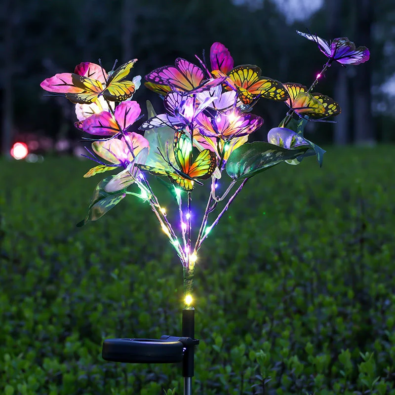 

Solar Butterfly LED Colored Light Lawn Lamp Outdoor Landscape Lamp for Christmas Garden Villa Holiday Wedding Party Decoration